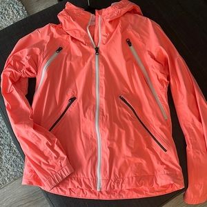Lululemon lined run jacket coral pink size 8